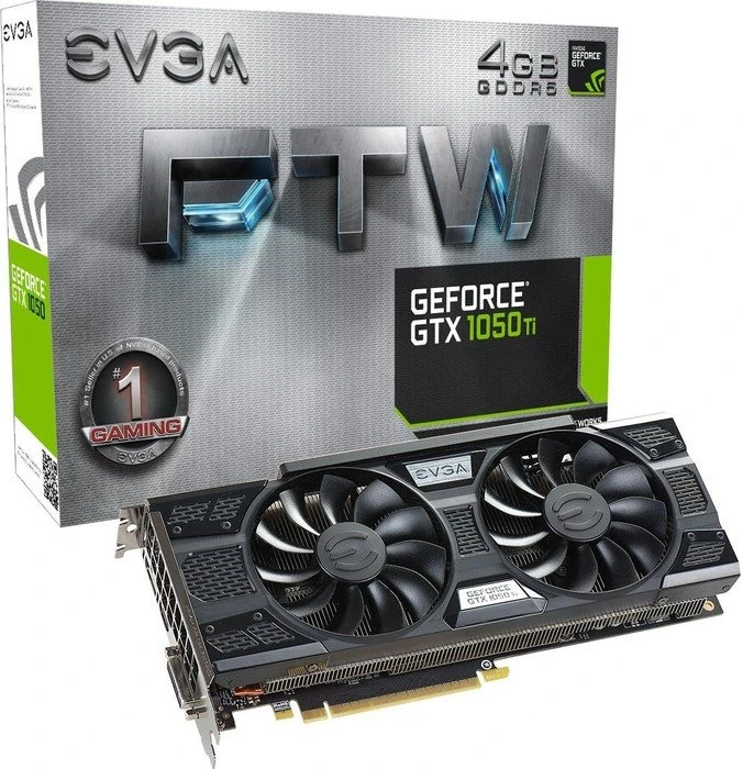 EVGA GeForce GTX 1050 Ti FTW Gaming ACX 3.0, 4GB GDDR5, DVI, HDMI, DP