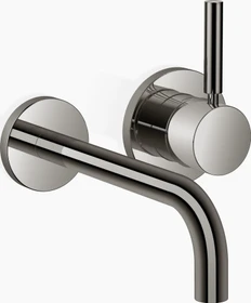 Dornbracht Meta Wand-Einhandbatterie mit Einzelrosetten dark chrome