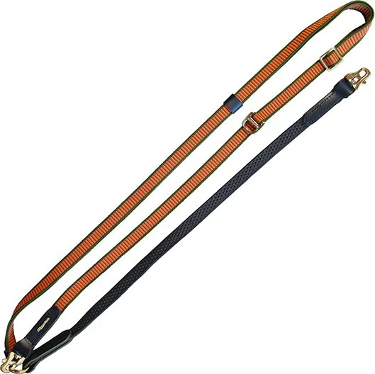 Niggeloh Stufenlos verstellbare Umhähngeleine Grip, ab 15kg, 3.2m, orange/grün