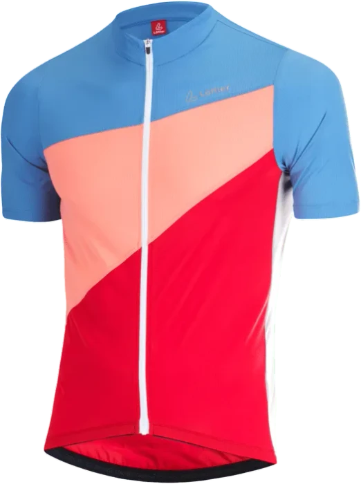 Löffler Lefty Full-Zip Trikot kurzarm bluebird (Herren)