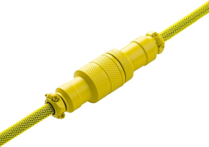CableMod Pro Coiled Keyboard Cable USB Micro-B auf USB-A, Tastaturkabel (Spiral-Textilkabel), 1.5m, Dominator Yellow