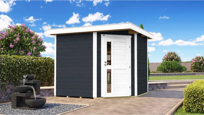Weka 229 A 239x235cm Gartenhaus anthrazit