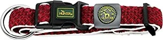 Hunter Hilo Vario Plus Halsung für Hunde, 3D-Mesh-Material, reflektierend, luftdurchlähssig, leicht, Zugentlastung, XL, rot