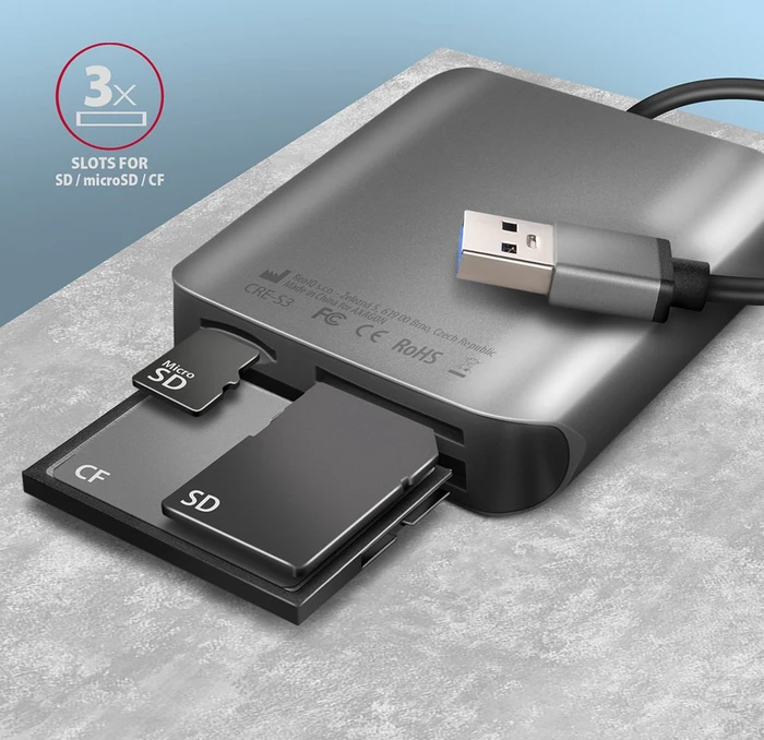 Axagon Multi-Slot-Cardreader, USB-A 3.0 [Stecker]