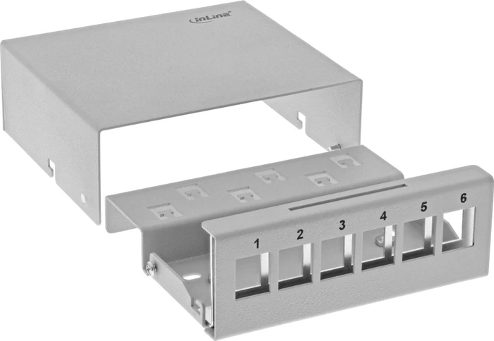 InLine RJ-45 Patchfeld-Dose Aufputz, 6x Keystone RJ-45