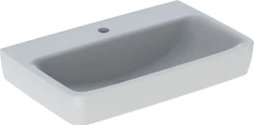Geberit Renova Compact Waschtisch 65cm, Hahnloch mittig, ohne Überlauf, weiß/KeraTect