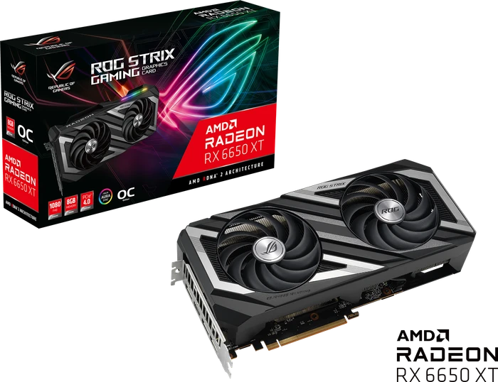 ASUS ROG Strix Radeon RX 6650 XT Dual OC, ROG-STRIX-RX6650XT-O8G-GAMING, 8GB GDDR6, HDMI, 3x DP