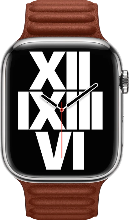 Apple Lederarmband mit Endstück M/L für Apple Watch 45mm Umbra