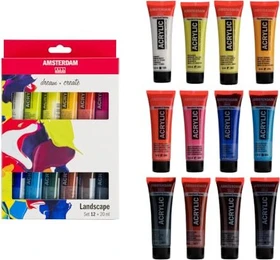 Royal Talens Amsterdam Landscape Acrylfarben, 12 Farben, 20ml