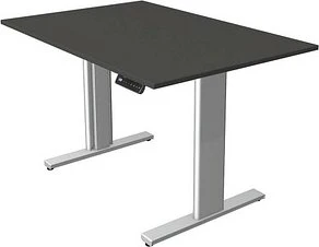 Kerkmann Move 3 elektrisch höhenverstellbarer Sitz-Steh-Schreibtisch 120x80cm anthrazit/silber