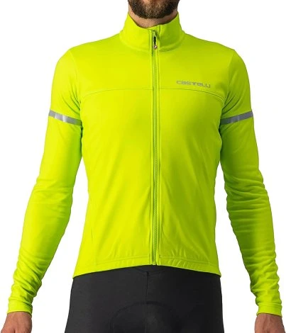 Castelli Fondo 2 Trikot langarm electric lime/silver reflex (Herren)