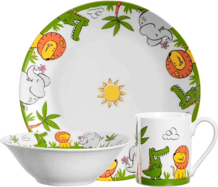 Leonardo Kinderservice Bambini krokodil/elefant/löwe, 3-tlg.