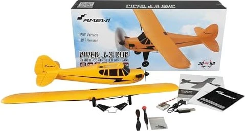 Amewi Piper J-3 Cup mit Gyro 3-Kanal BNF gelb
