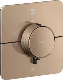 Hansgrohe Axor ShowerSelect ID softsquare Thermostat für 2 Verbraucher polished red gold