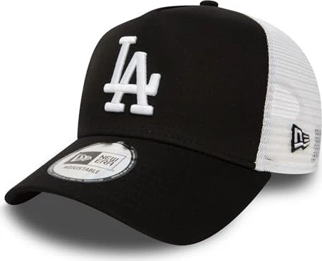 New Era 9FORTY LA Dodgers Clean A-Frame Trucker Kappe schwarz/weiß