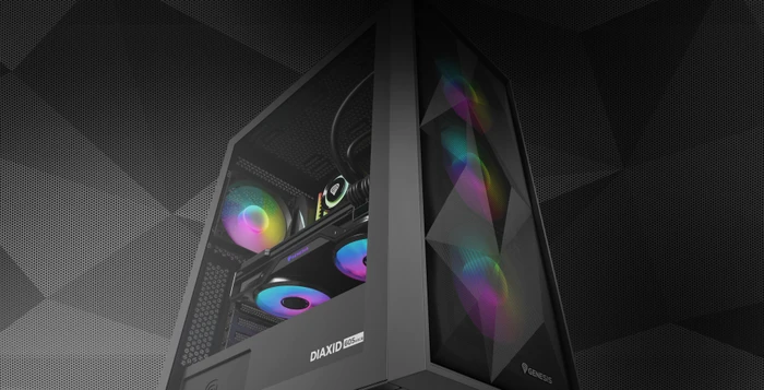 Genesis Diaxid 605 ARGB, schwarz, Glasfenster
