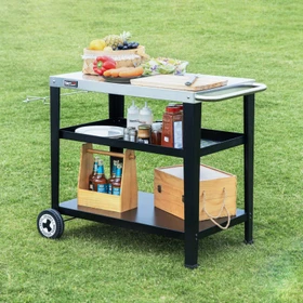 Royal Gourmet PC3404SE-G 3-Etagen-Servierwagen silber