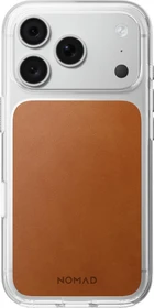 Nomad Clear Leather Case für Apple iPhone 18 Pro saddle