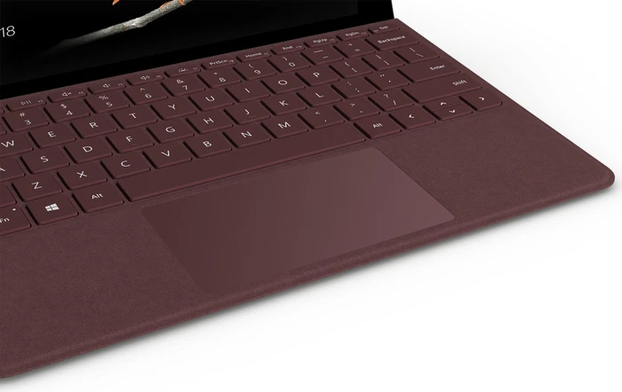 Microsoft Surface Go, rot, Pentium Gold 4415Y, 4GB RAM, 64GB, Signature Type Cover Bordeaux rot