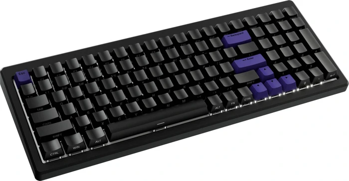 Ducky Cushion 98, Matte Black, Shush Silent Red Linear, USB/Bluetooth, US