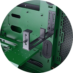 Thermaltake Core P6 TG Racing Green, Glasfenster