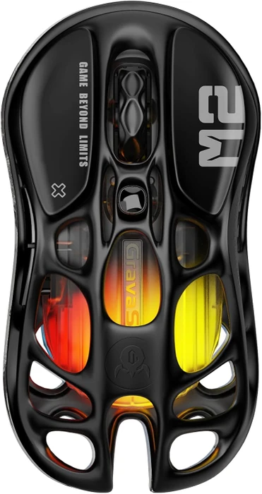 GravaStar Mercury M2 Wireless Gaming Mouse, Stealth Black, USB/Bluetooth