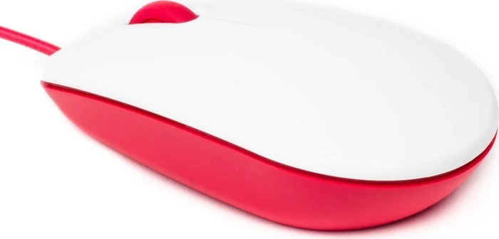 Raspberry Pi The Raspberry Pi Mouse, rot/weiß, USB