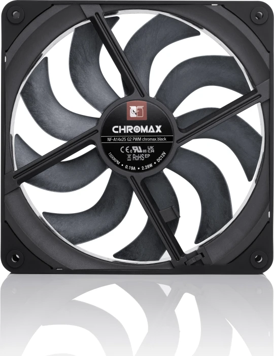 Noctua NF-A14x25 G2 PWM chromax.black, 140mm