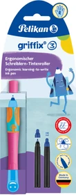 Pelikan griffix 3 Tintenroller (Patrone) lovely pink, Rechtshänder, Blister