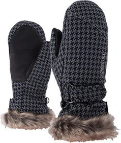 Ziener LED Mitten Skihandschuhe grey pepita (Junior)