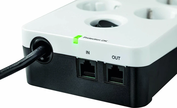 Eaton Protection Box 8 USB Tel@ DIN, 8-fach, 1.5m, weiß/schwarz
