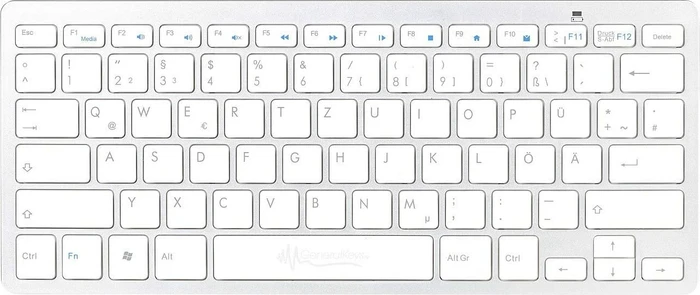 GeneralKeys Funktastatur mit Maus-Set silber/weiß, USB, DE