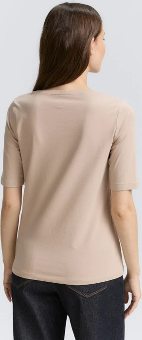 Tom Tailor Print T-Shirt kurzarm soft taupe grey (Damen)