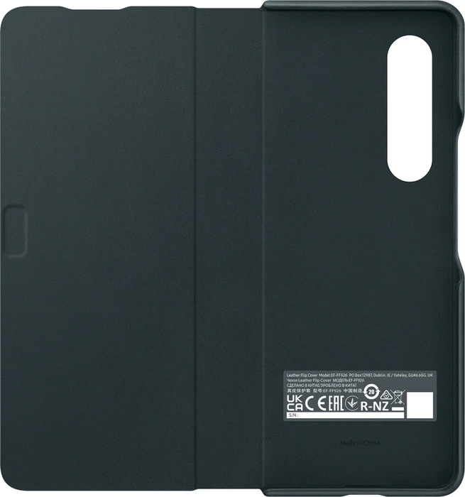 Samsung Leather Flip Cover für Galaxy Z Fold 3 5G grün