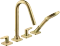 Hansgrohe Axor Citterio M 4-Loch Fliesenrandarmatur mit Hebelgriffen und Rosetten brushed brass Vorschaubild