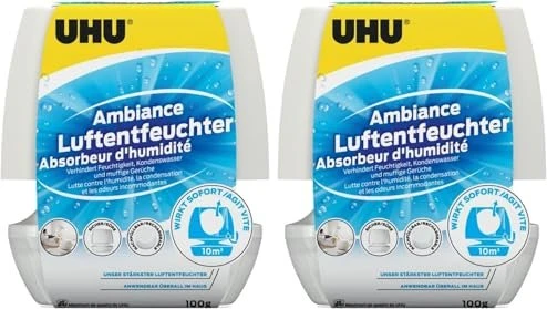 UHU airmax Ambiance Trockenmittel-Luftentfeuchter weiß, 100g