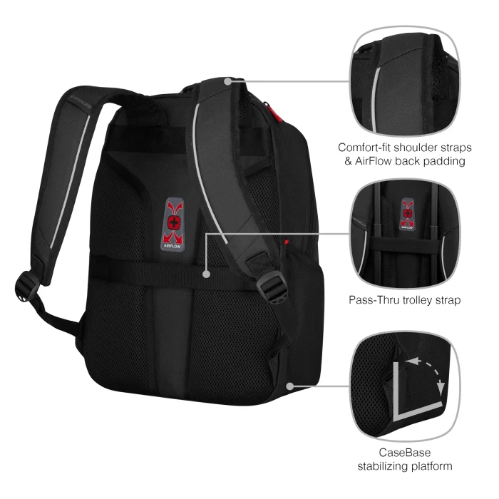 Wenger Altair 15.6" Laptop-Rucksack, schwarz