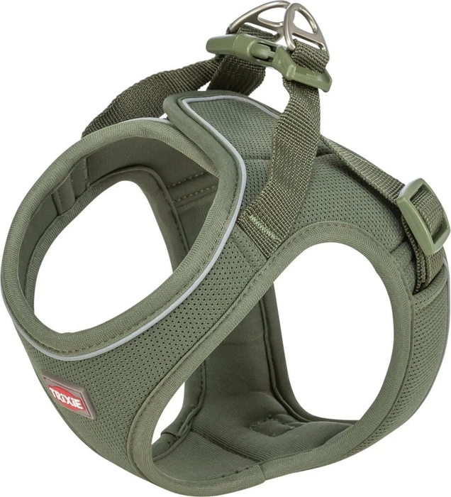 Trixie Atmungsaktives Hundegeschirr Premium UrbanVest mit verstellbarem Bauchgurt, XXS, Olivgrün