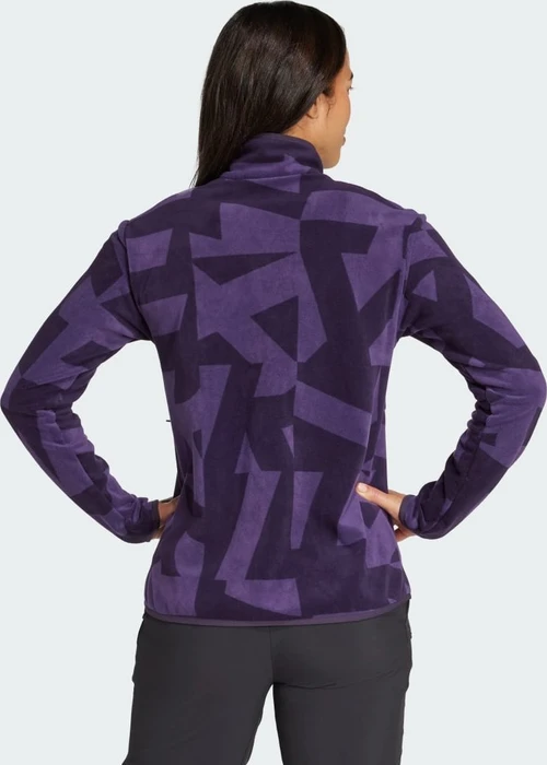 adidas Terrex Multi Printed Fleece Jacke aurora black/aurora plum (Damen)
