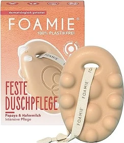 Foamie Feste Duschpflege Papaya & Hafermilch, 80g