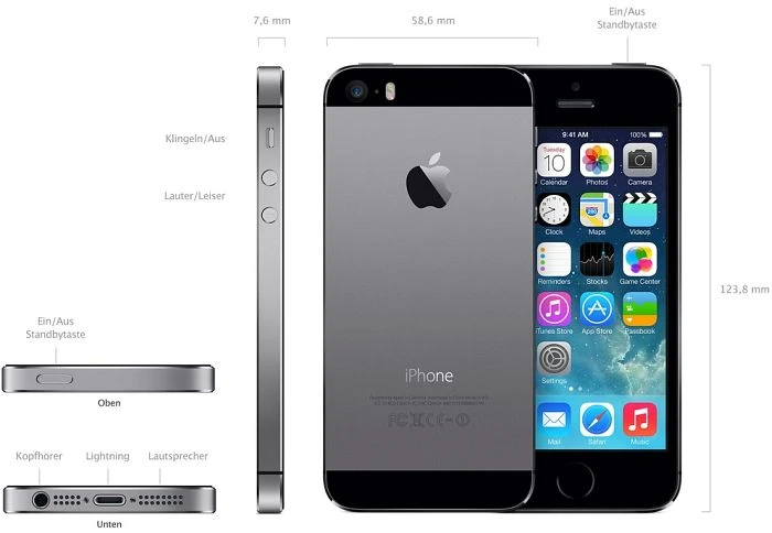 Apple iPhone 5s 16GB grau