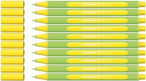 Schneider Line-Up Tintenroller (Mine) golden yellow/grün, 10er-Pack