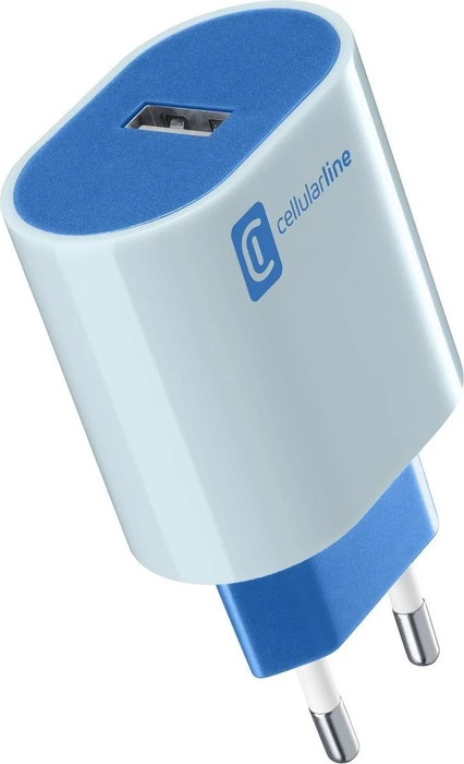 Cellularline USB-A Charger Style Color 12W blau
