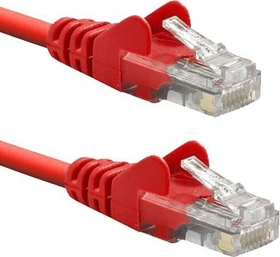 MicroConnect Patchkabel, Cat5e, U/UTP, RJ-45/RJ-45, 10m, rot
