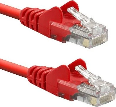 MicroConnect Patchkabel, Cat5e, U/UTP, RJ-45/RJ-45, 10m, rot