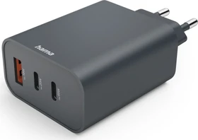 Hama Schnellladegerät 2x USB-C 1x USB-A PD 65W anthrazit