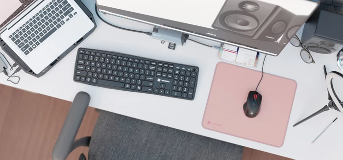 Natec Colors Series Mouse Pad Misty Rose, 300x250mm, rosa