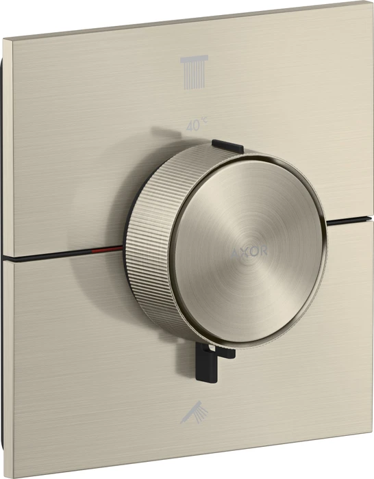 Hansgrohe Axor ShowerSelect ID eckig Thermostat für 2 Verbraucher brushed nickel