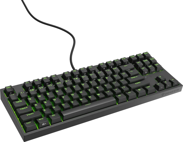 Genesis Thor 404 TKL, schwarz, LEDs RGB, hot-swap, Gateron Pro YELLOW, USB, DE