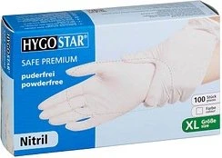 Franz Mensch Hygostar Nitril Safe Premium Einweghandschuhe XL weiß, 100 Stück